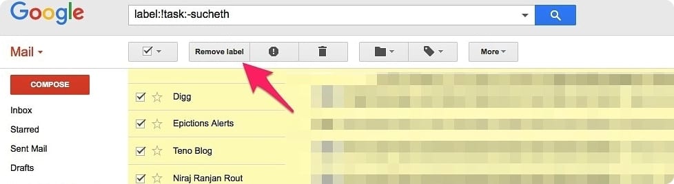 Bulk removal of Gmail labels