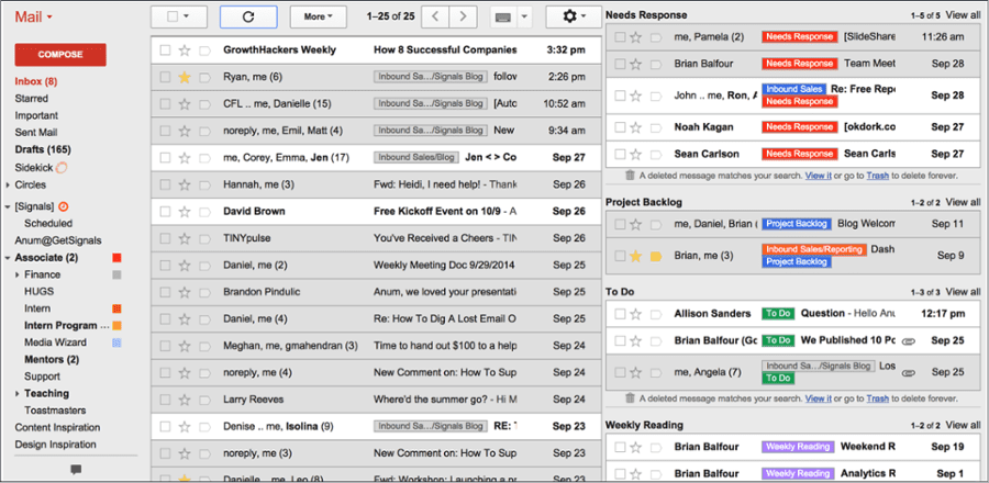 organize gmail