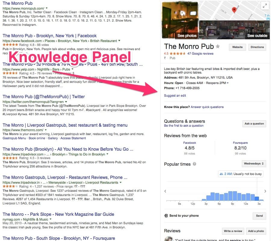 Google My Business - Knowledge Panel