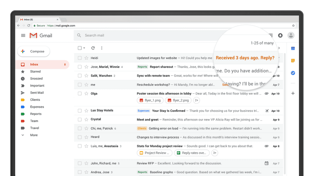 new gmail nudge