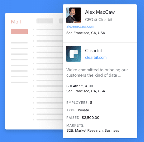 Clearbit connect - Chrome extension for finding correct emails