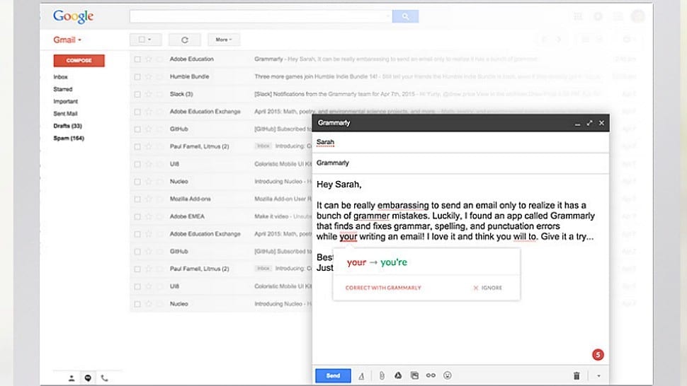 Grammarly - Chrome extensions for managing emails