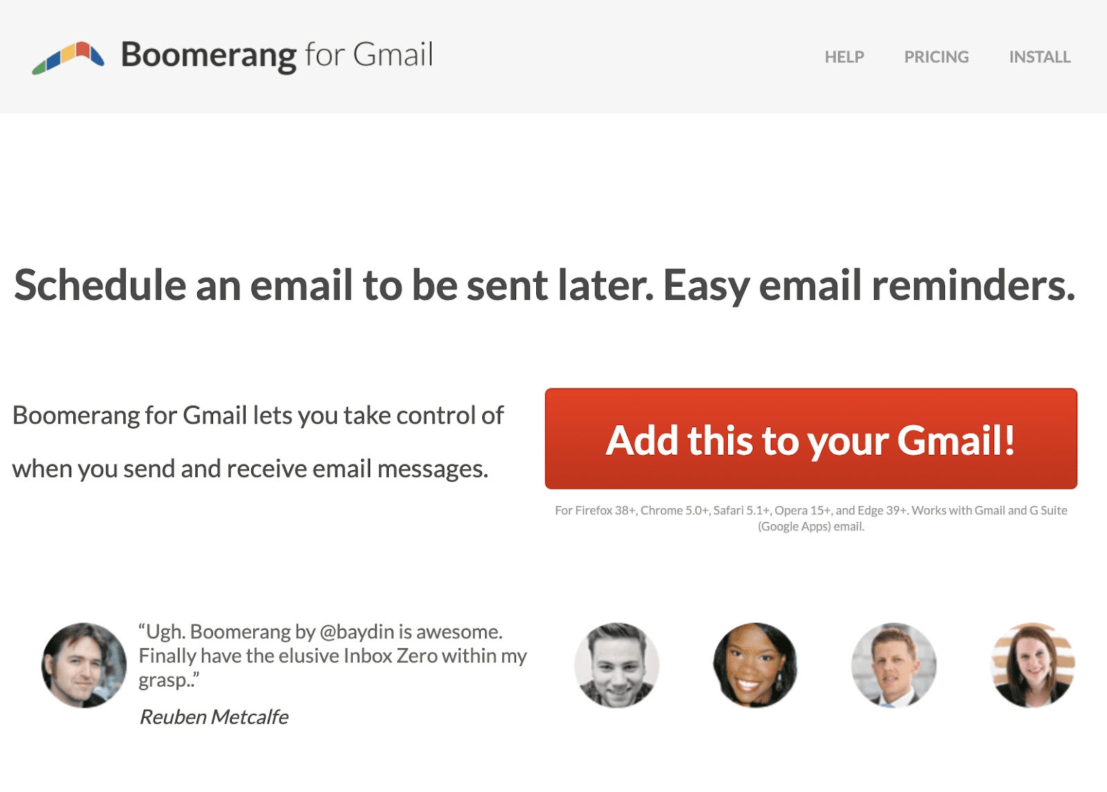 boomerang for email management