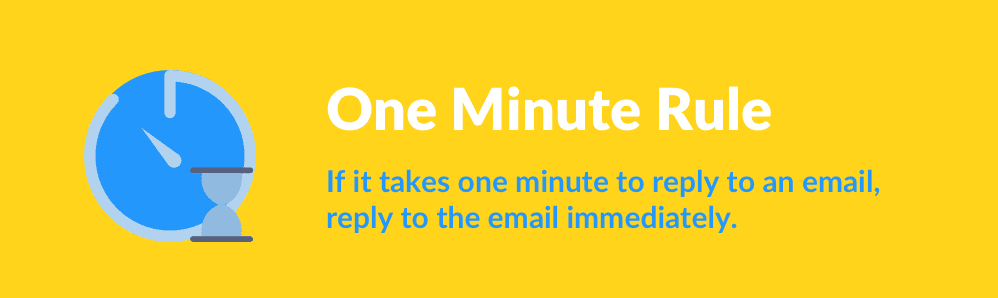 one minute rule for email management