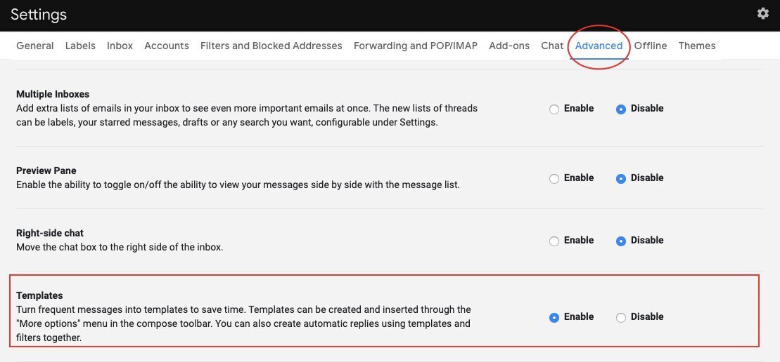 Templates - Organize Gmail