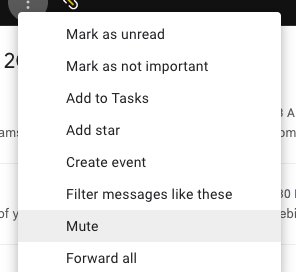 Mute unimportant conversations in Gmail