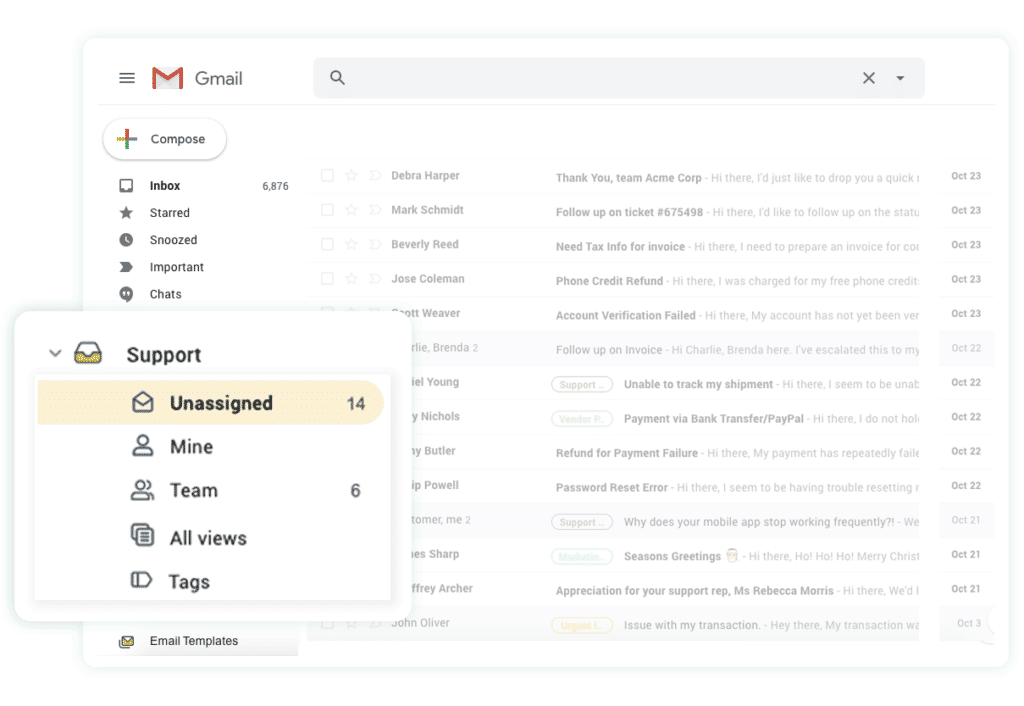 Hiver's shared inbox tool