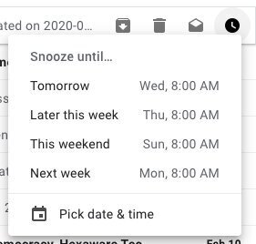 Snooze emails - Organize Gmail