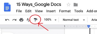 Paint format tool - Google docs tips