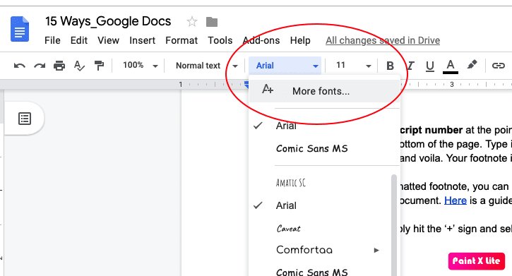 Google fonts - Google docs tips
