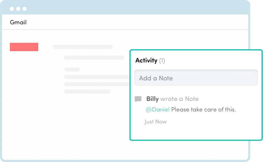 Collaborate on team emails with notes
