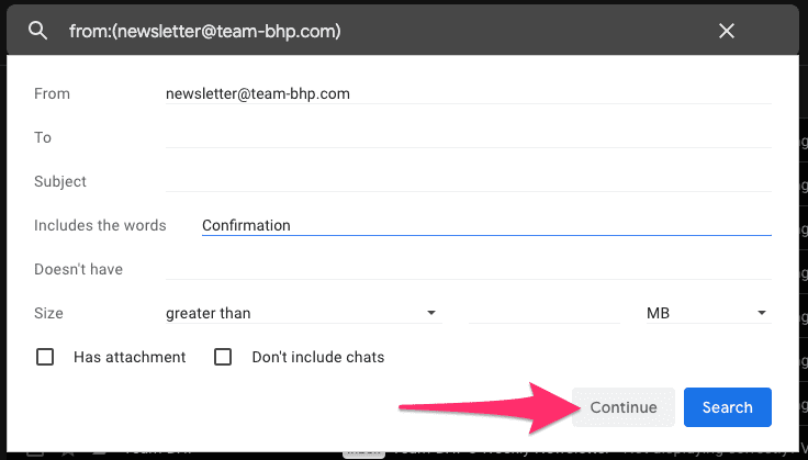 Screengrab of Filters and Blocked addresses tab inside Gmail settings