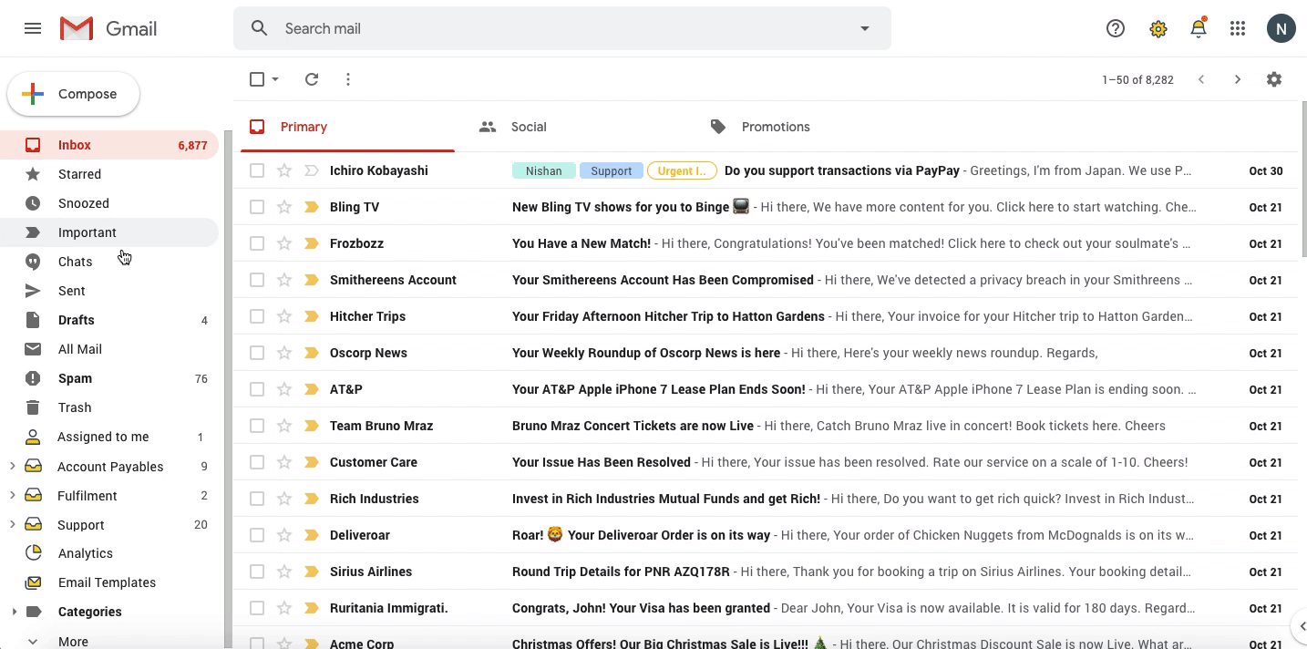 Hiver Email Notes GIF