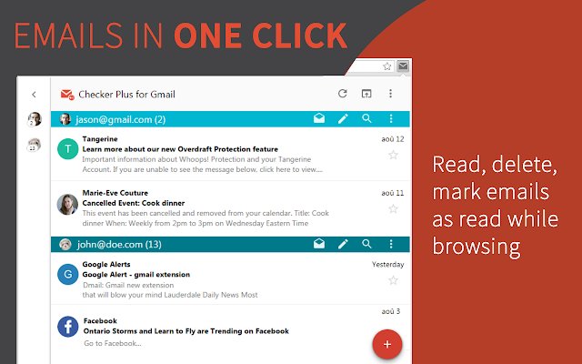 Checker Plus - Chrome extension to show Inbox updates as desktop notifications