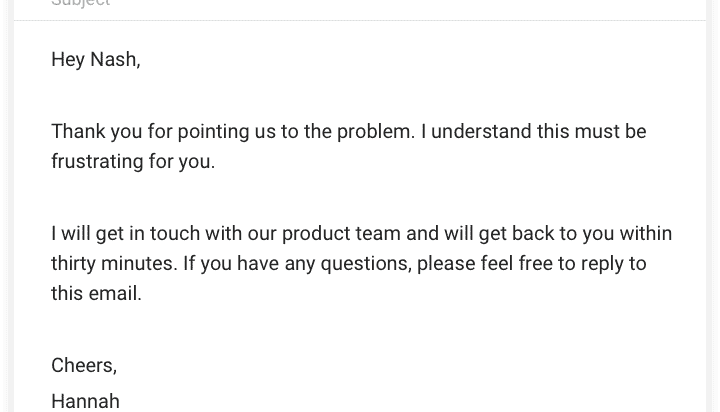 email response template for efficient customer service