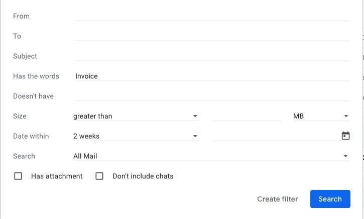 Gmail filters