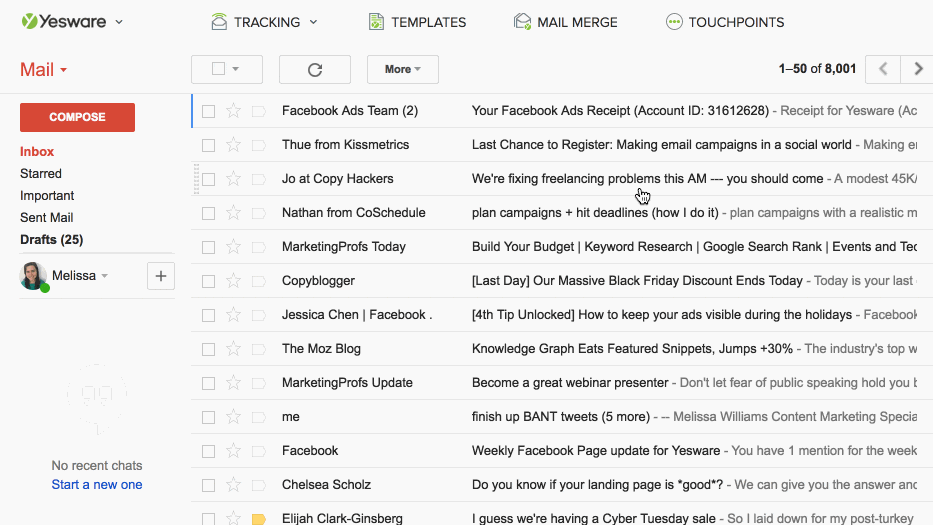 Prioritize, group, filter, and sort emails into tags to create an organized inbox