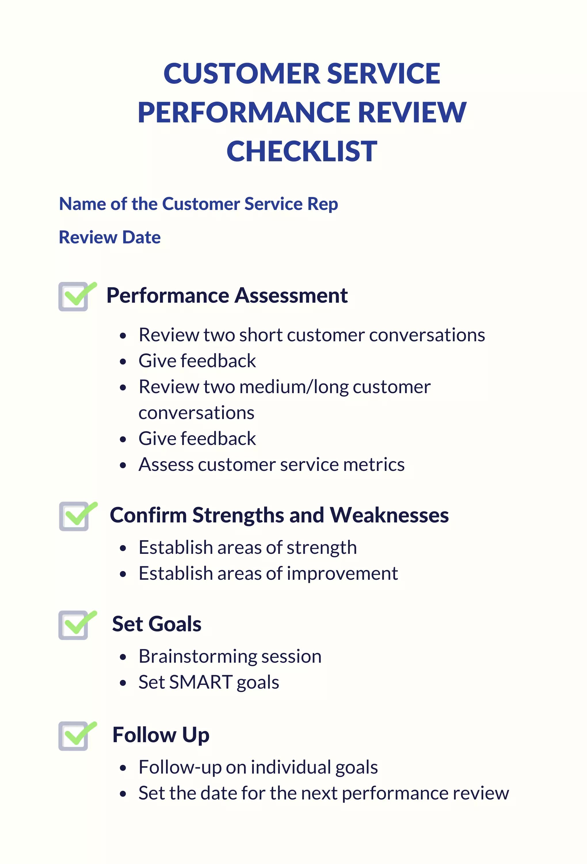 Customer Service Performance Review Phrases Examples