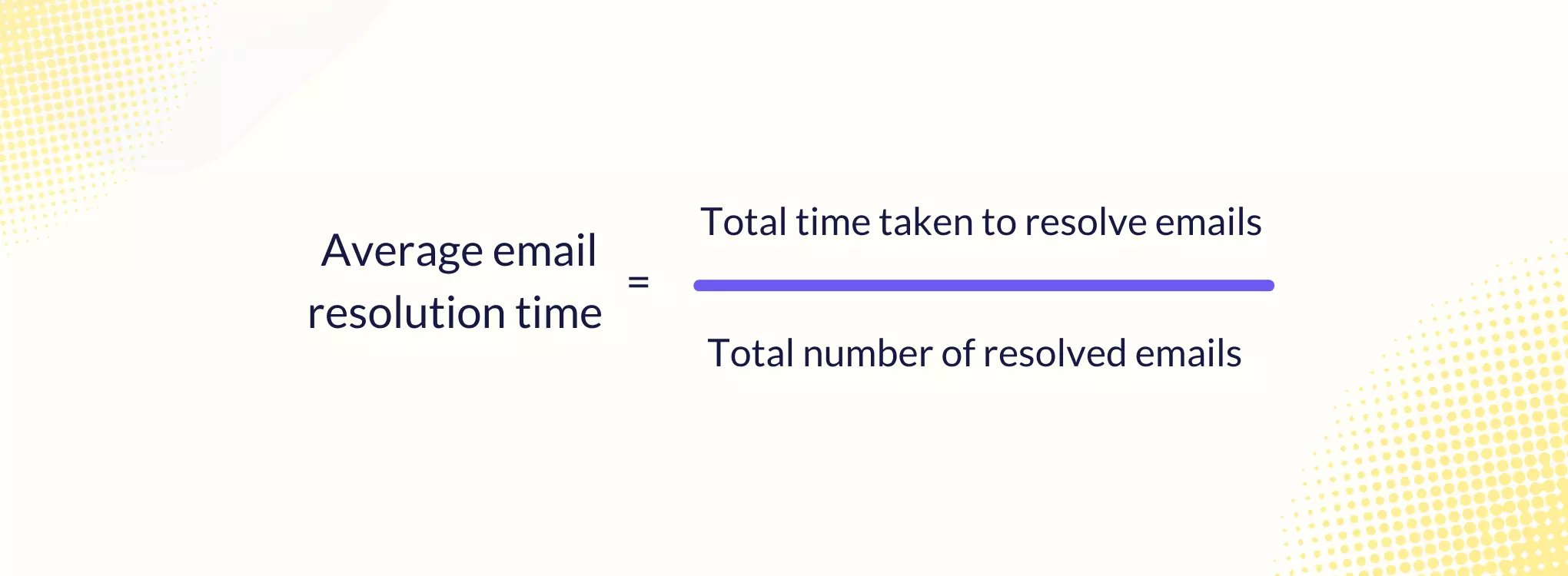 average email resolution time formula