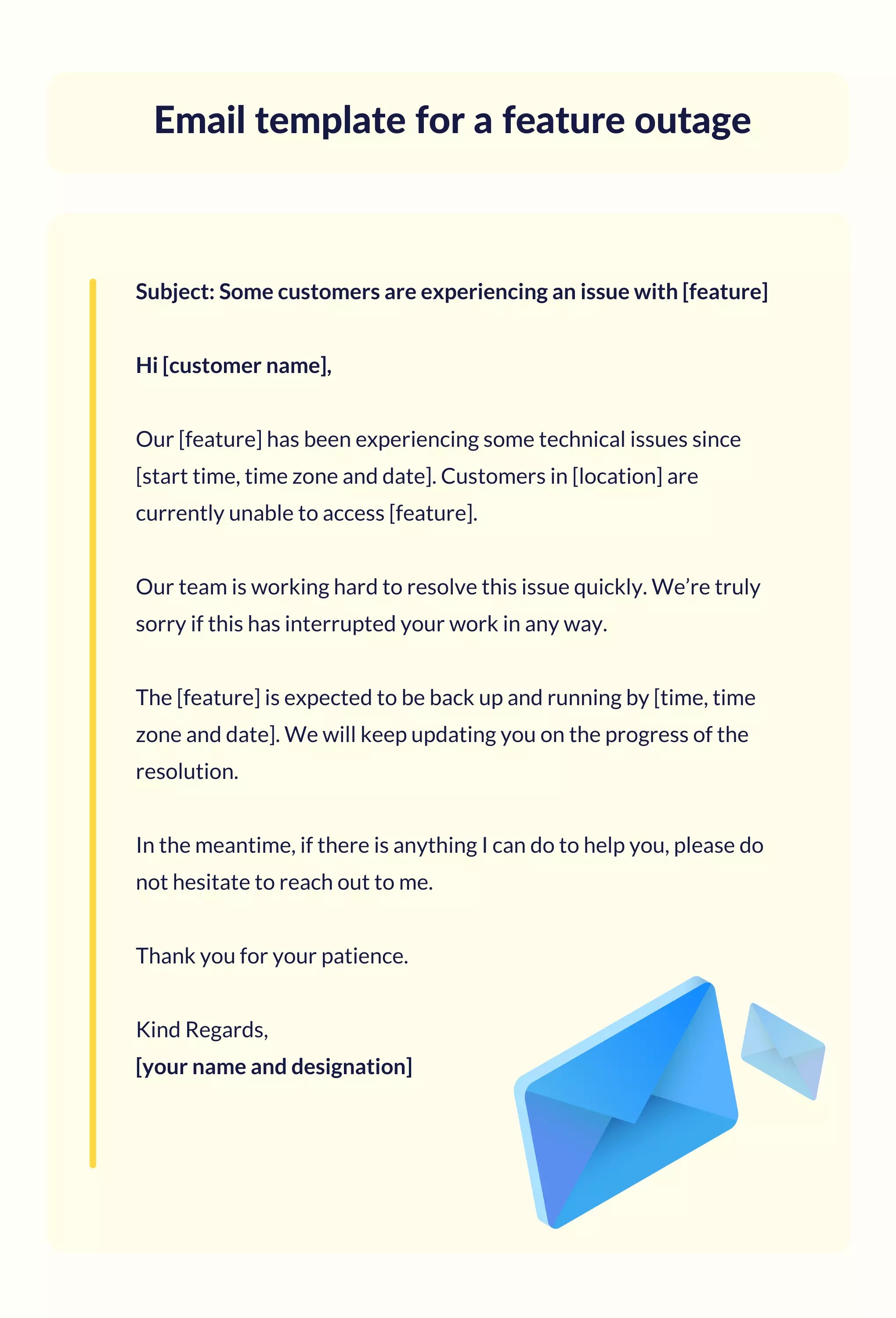 Outage Communication Template