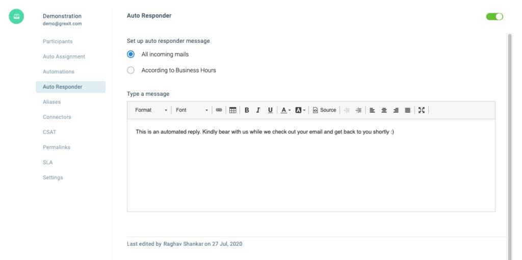 Setting up an auto-responder in Hiver