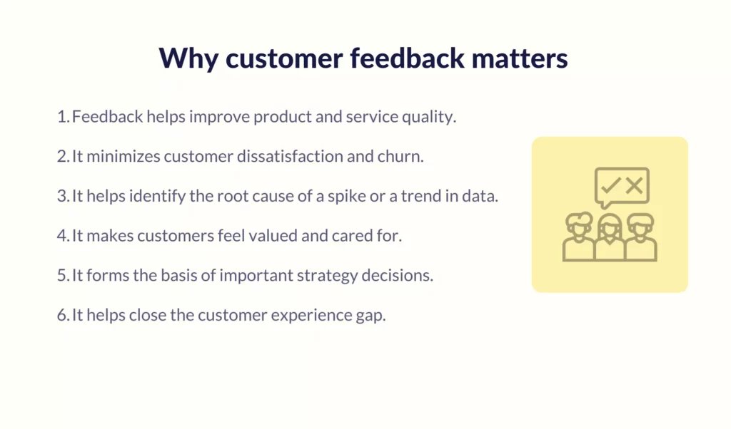 Customer feedback importance