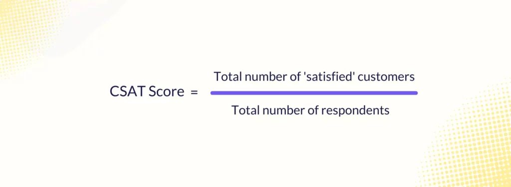 CSAT score formula