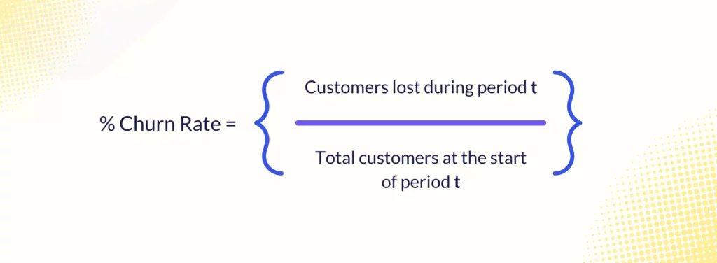 Formula to calculate customer churn rate