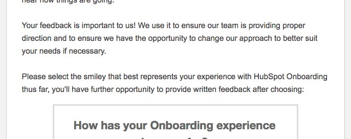 Getting user feedback during customer onboarding
