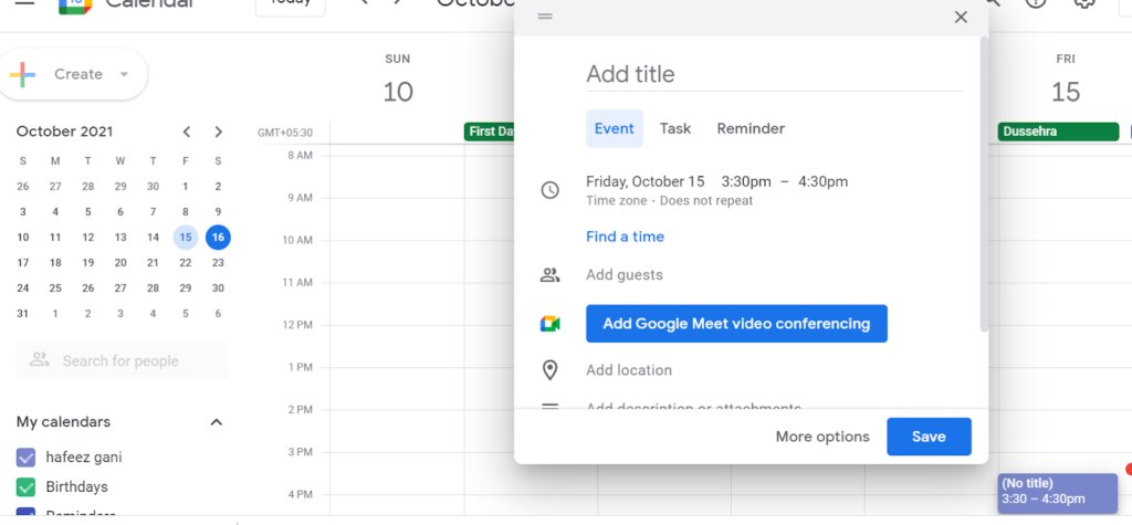 google calendar for customer service