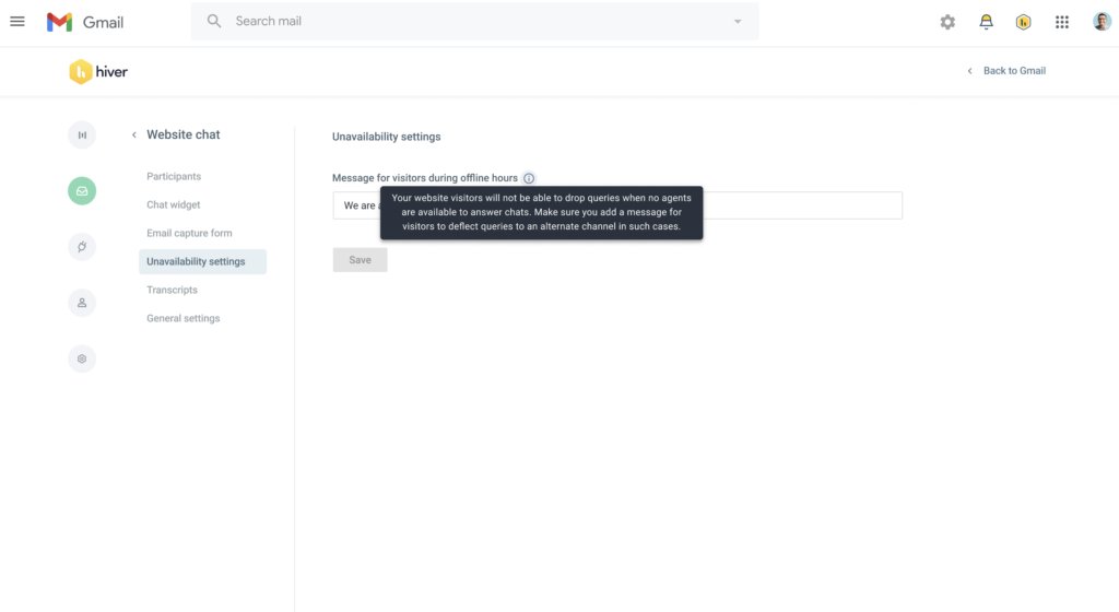 Manage agent unavailability and deflect queries