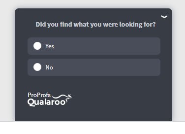 Qualaroo feedback form
