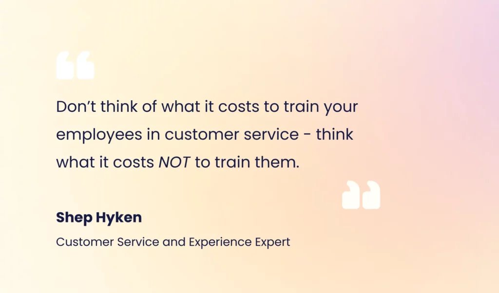 Shep Hyken on importance of customer service training
