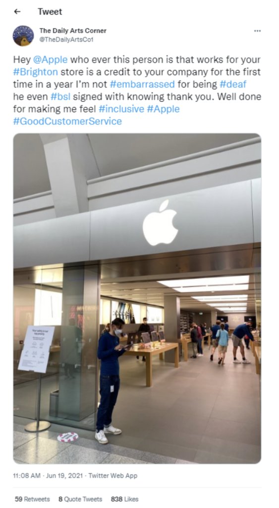 Customer service example - Apple