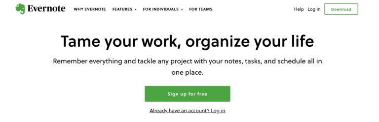  value proposition example of Evernote
