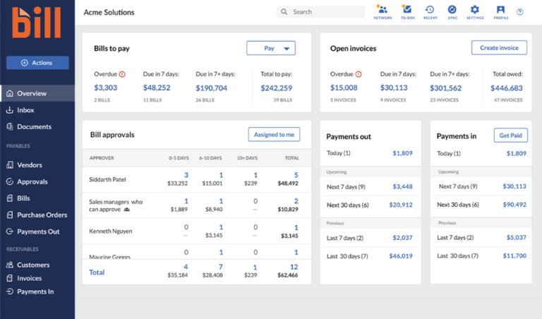 Bill AP Dashboard 