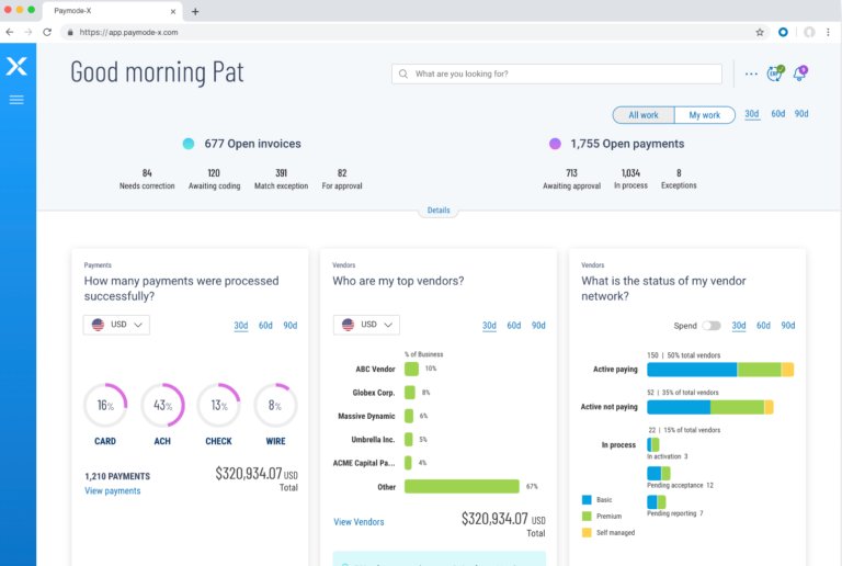 Paymode-X Dashboard 