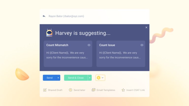 Get intelligent email template suggestions with Harvey