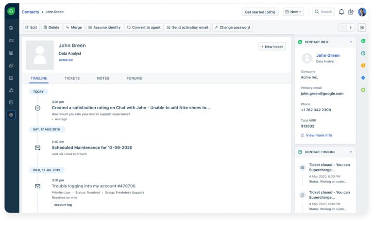 Freshdesk's customer support solution