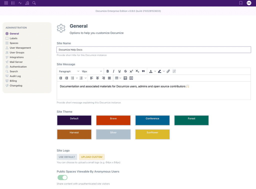 Documize- cloud-based knowledge base software 