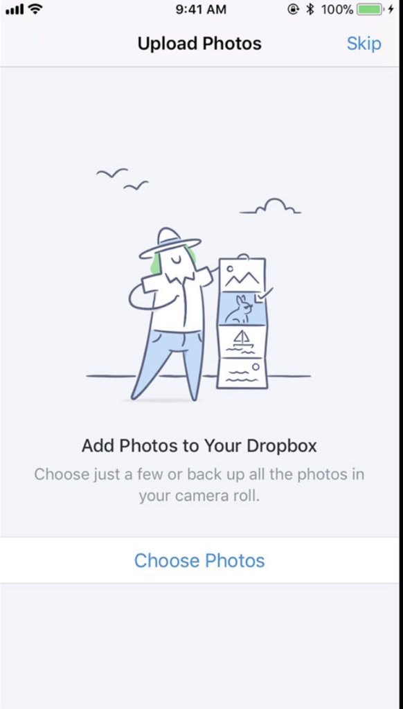 Dropbox's onboarding process