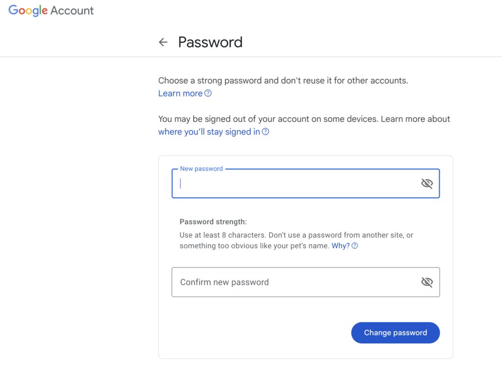 Use a strong password with a random sequence of alphanumeric characters