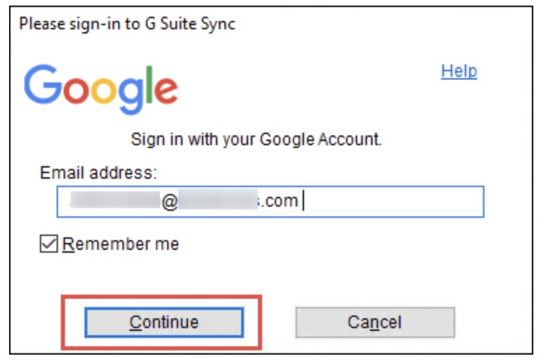 Signing in Gsuite