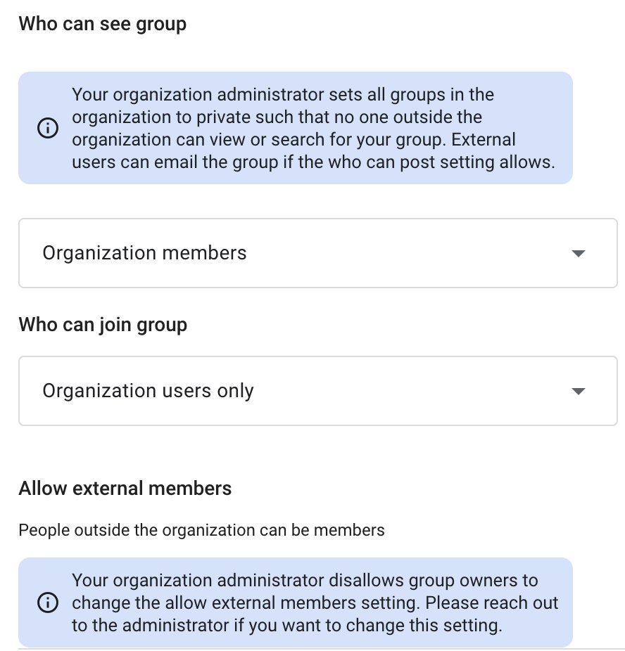 Google Groups Privacy