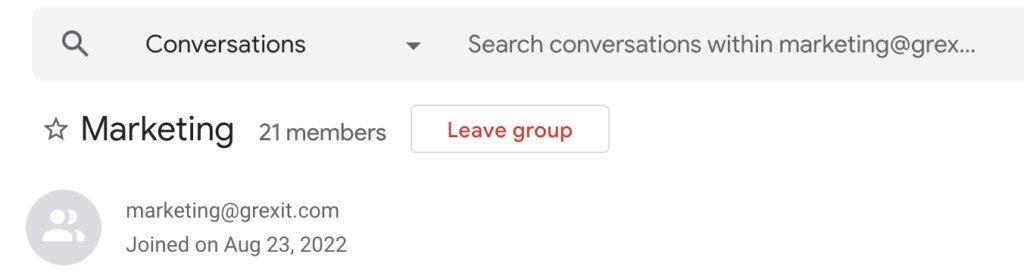 How to leave a group in Google Groups