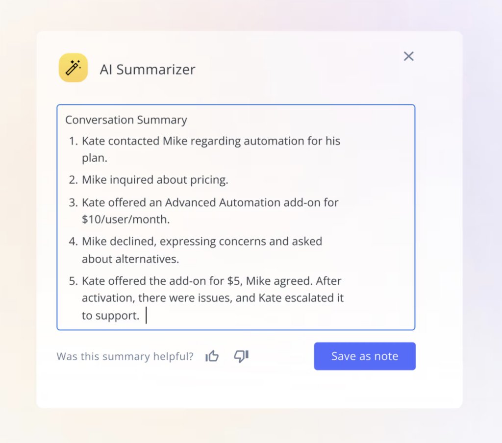 Hiver's Email Summarizer helps summarize email threads