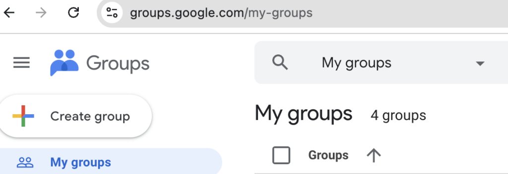 Create a Group in Google Groups