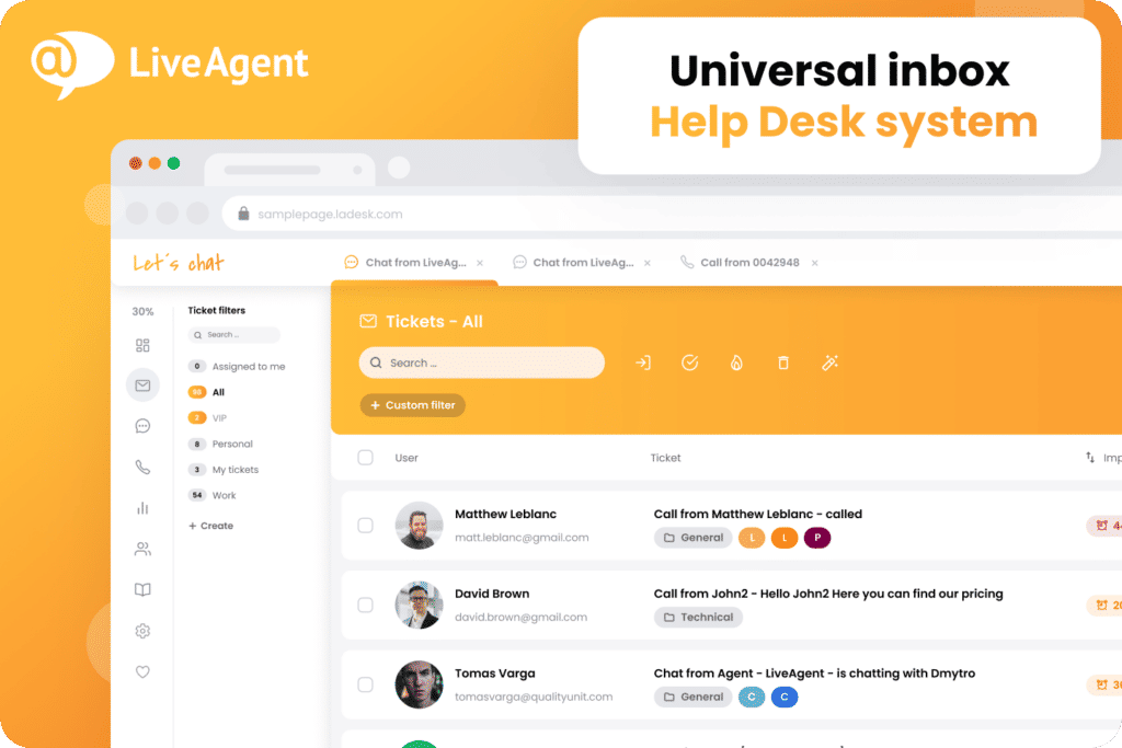 LiveAgent helpdesk