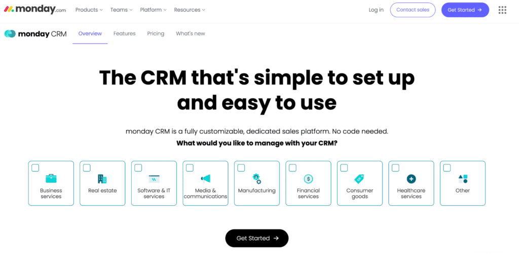 Monday Sales CRM