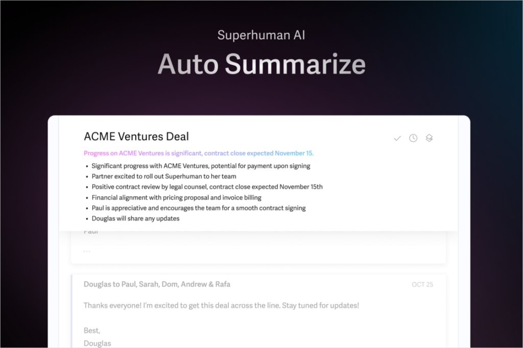 Auto Summarize by Superhuman